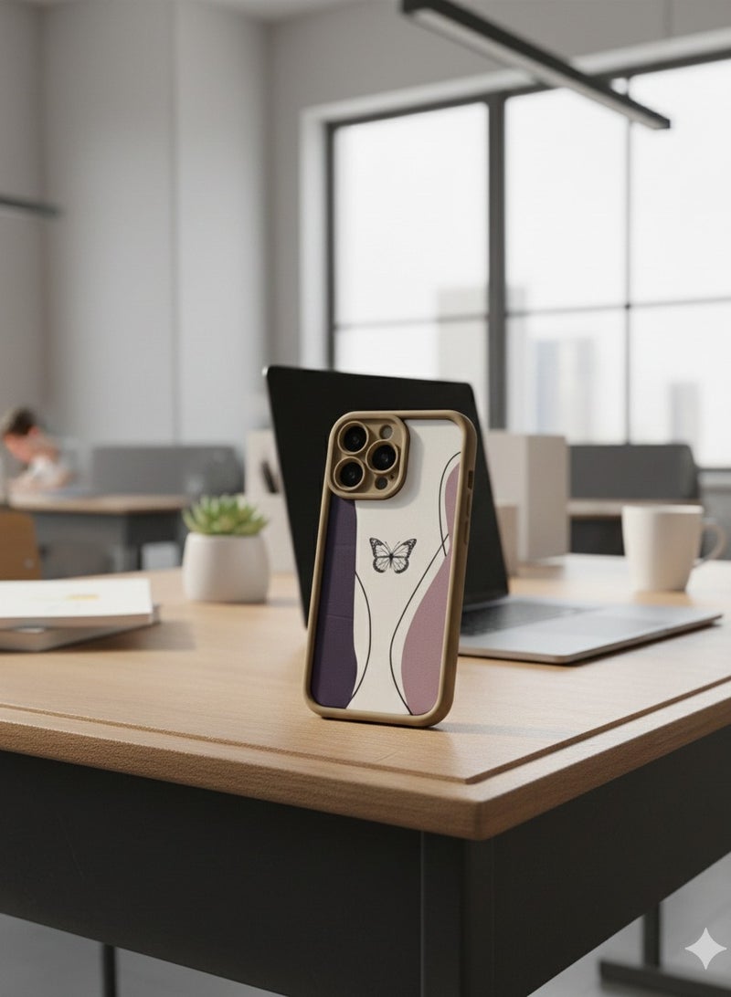 Grace "Minimalist Butterfly Aesthetic Phone Case – Modern Abstract Art Design for iPhone & Android – Slim Shockproof Protective Cover for iphone 16 pro max - Image 1