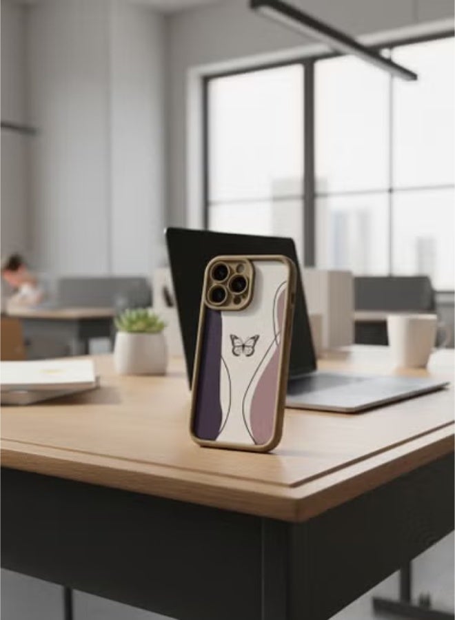 Grace CASE apple iphone 16 pro max - Minimalist Butterfly Aesthetic Phone Case – Modern Abstract Art Design for iPhone & Android – Slim Shockproof Protective Cover for iphone 16 pro max - Image 1
