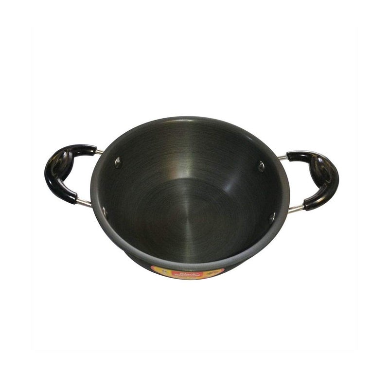 Black Diamond 3 mm Hard Anodised Baby Kadai with Lid (with Induction) - 1.2Litre - Image 4
