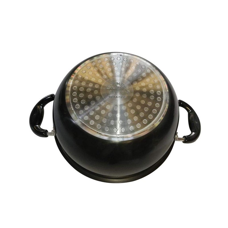 Black Diamond 3 mm Hard Anodised Baby Kadai with Lid (with Induction) - 1.2Litre - Image 5