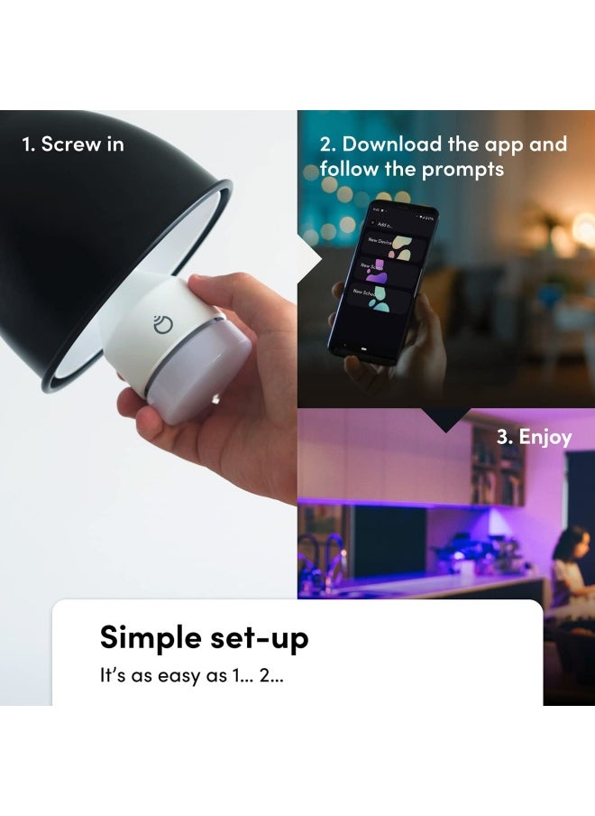Lifx - LIFX Clean  A19 1100 lumens  Full Color with Antibacterial HEV  Wi-Fi Smart LED Light Bulb  No Bridge Required  Compatible Alexa  Hey Google  HomeKit and Siri  2-Pack - Image 1