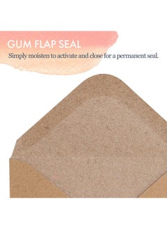 MATICAN Gift Card Envelopes 100Count Mini Envelopes Kraft Paper Business Card Envelopes Bulk Tiny Envelope Pockets For Small Note Cards Brown 4 X 2.7 Inches  - Image 5