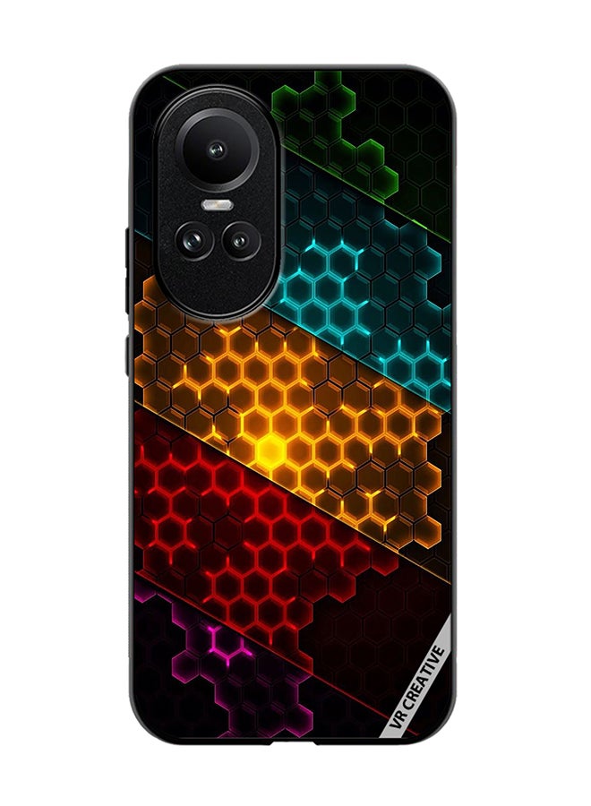 VR CREATIVE غطاء حماية لهاتف أوبو رينو 10 بتصميم متعدد الألوان - Image 1