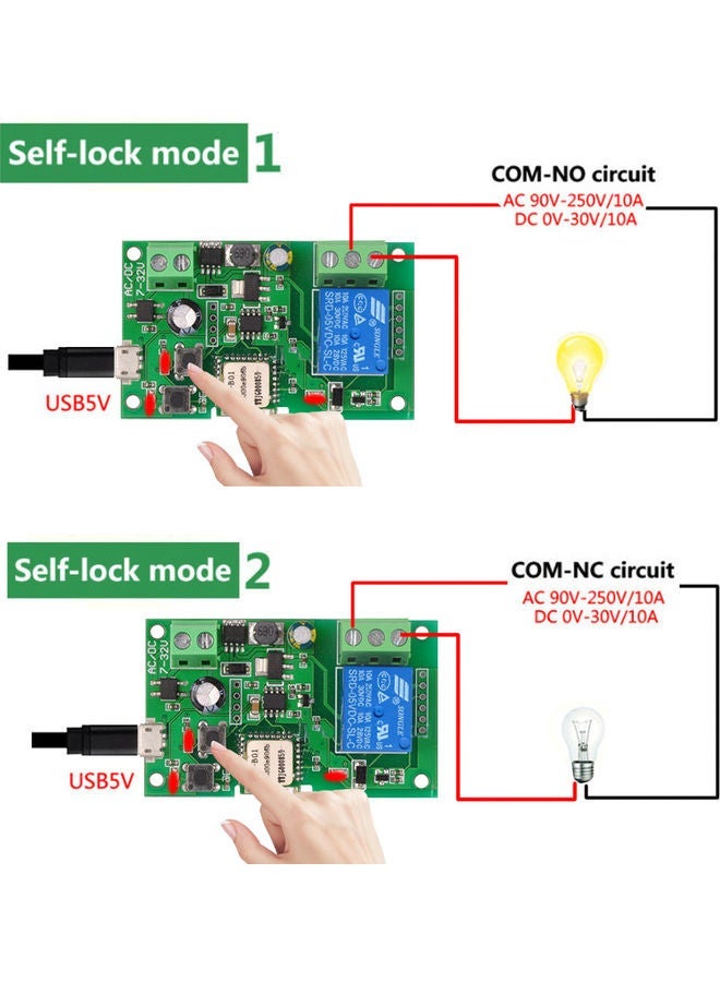 NIBEMINENT Wifi Switch Wireless Relay Module Multicolour 15x12x5cm - Image 2