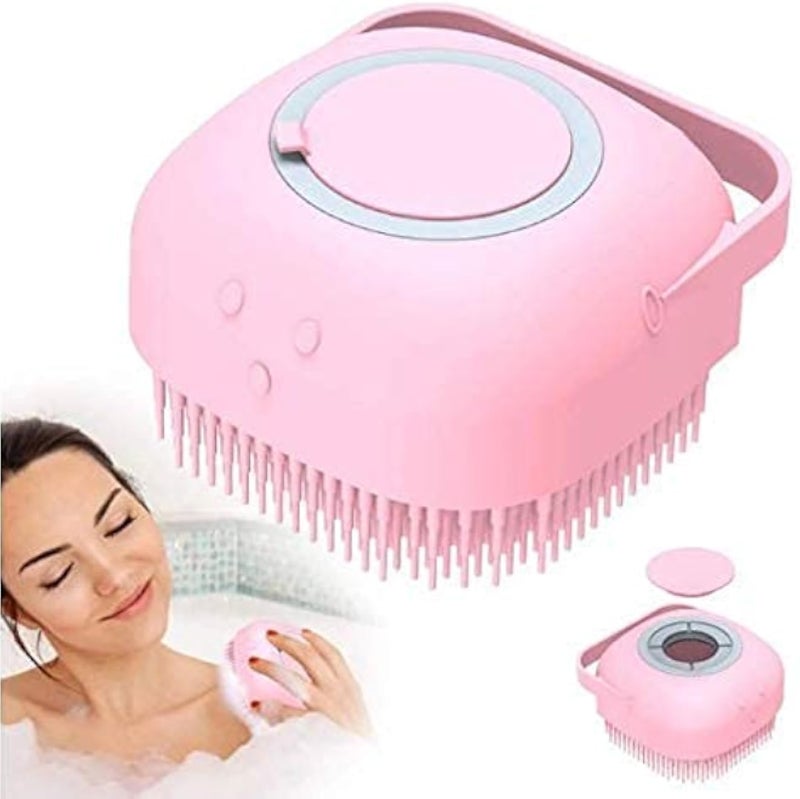 Antimicrobial Silicone Body Scrubber, Exfoliating Body Scrubber for Sensitive Skin, Eco Friendly Shower Scrubber for Body, Silicone Body Bath Brush for Showering 2-in-1 Loofah Body Scrubber