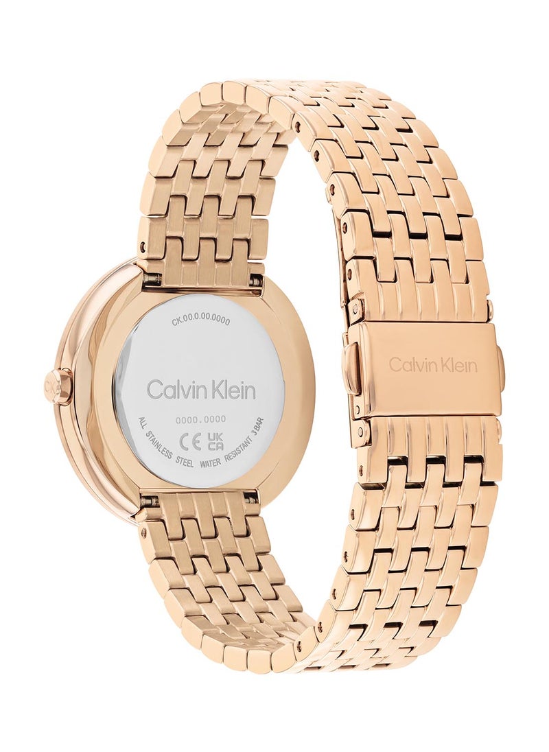 CALVIN KLEIN ساعة يد نسائية من الستانلس ستيل بعقارب دائرية الشكل 25200322 - 34 ملم  - Image 3