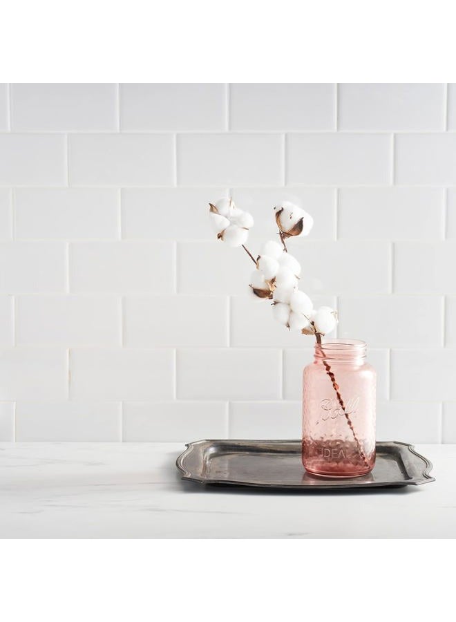 Ball Collectors Edition Vintage Rose Colored Canning Jars, Regular Mouth Quart Jars with Lids and Bands, 32 Oz Each, Pack of 2 - Image 3