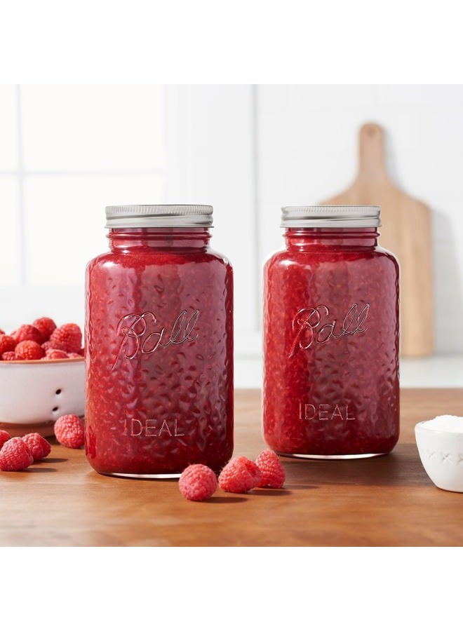 Ball Collectors Edition Vintage Rose Colored Canning Jars, Regular Mouth Quart Jars with Lids and Bands, 32 Oz Each, Pack of 2 - Image 2