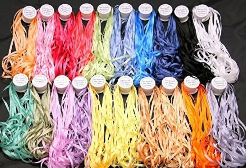 New ThreadNanny 20 Spools of 100 Pure Silk Ribbons  4mm x 10 Meters