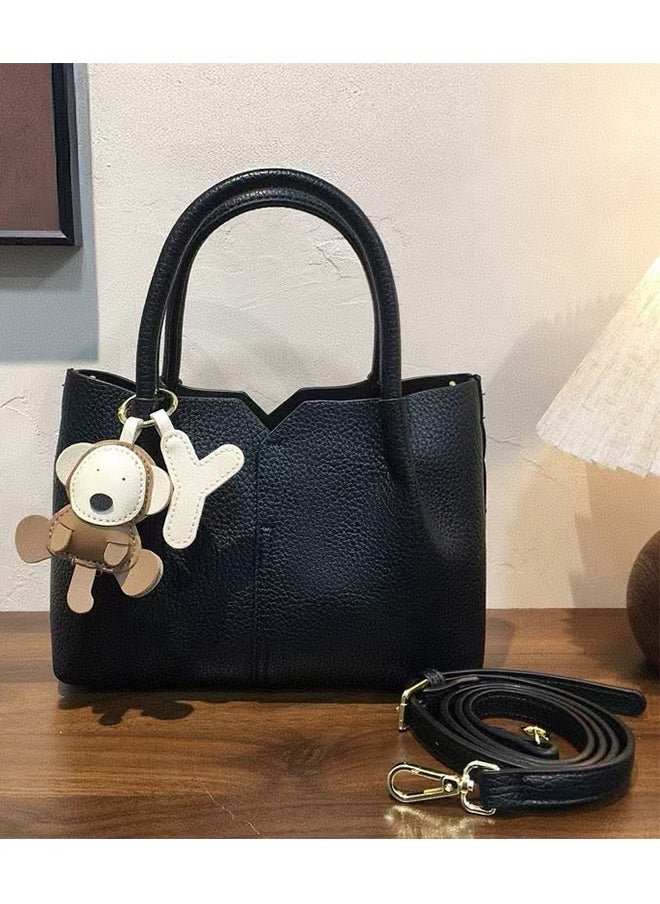 JCB CHIC Shoulder Bags for Women，PU Leather Tote Crossbody Bag Soft Large Capacity，Fashionable Travel Shoulder Bag  Tote Handbag  Weekender Bag Shopper Handbag Travel Purse(213 Black)  - Image 1