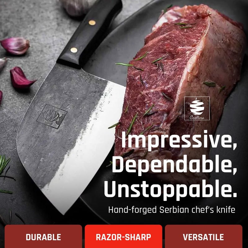 COOLINA Promaja Knife – Carving, BBQ, Meat Cutting, Slicing, Butcher & Chef Knife – Essential Kitchen Tool - Image 3