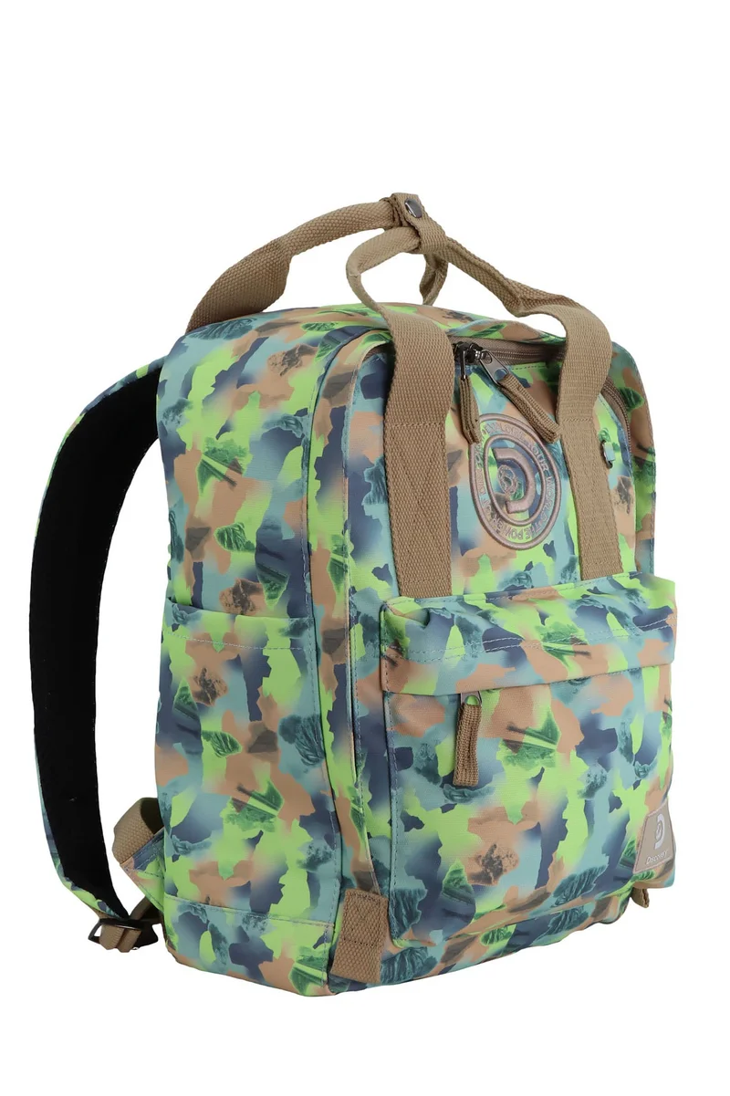 Discovery Discovery Cave Backpack 13L – Lightweight, Eco-Friendly Laptop Backpack, Everyday Bag with Multiple Pockets. Green Camouflage
