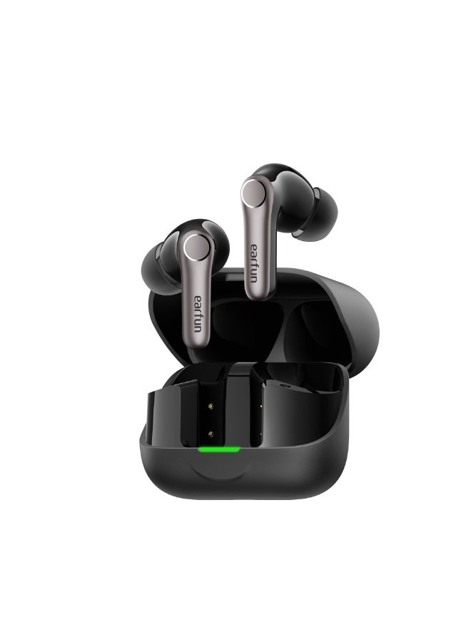 Air Pro 4+ Adaptive Noise Cancelling Wireless Earbuds, Qualcomm aptX Lossless, Snapdragon Sound, Dual Drivers, 6 Mics AI Clear Calls, Hi-Res Sound, LDAC, Bluetooth 6.0, 54H Playtime,Black