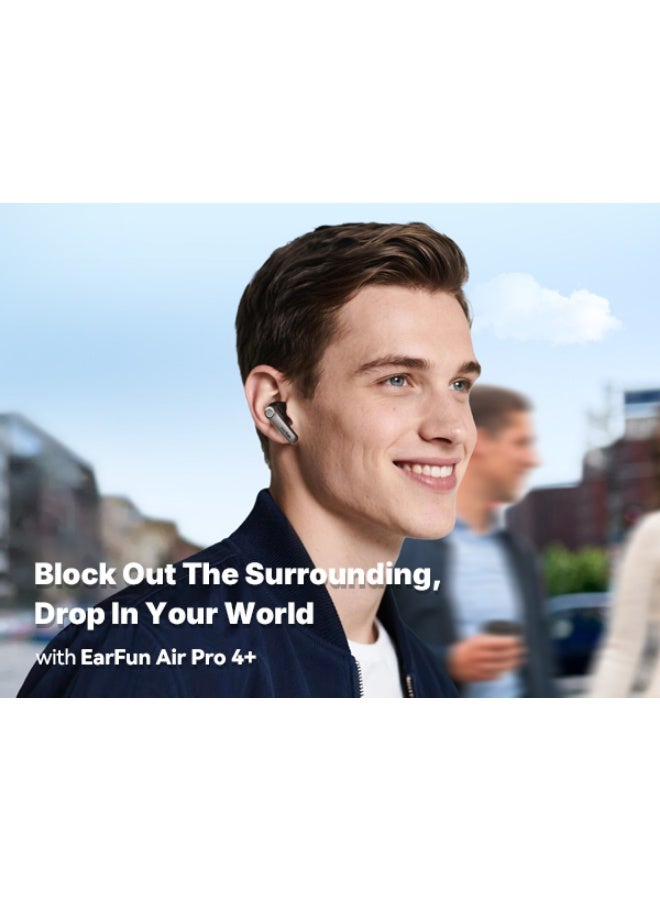إيرفن سماعات EarFun Air Pro 4+ لاسلكية بإلغاء ضوضاء تكيفي، صوت Hi-Res aptX Lossless، بلوتوث 6.0، تشغيل حتى 54 ساعة، اسود - Image 4