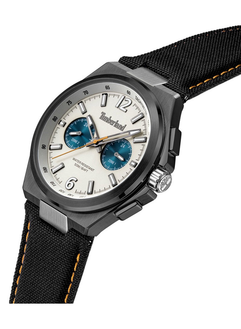 Timberland Men Jonesboro Blue Dial Nylon Strap Multifunction Watch for Men, 44mm - Image 2