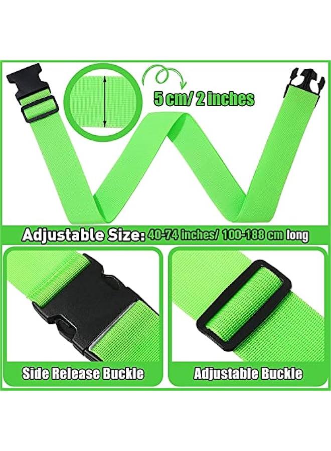 BWSJ Luggage Stra 4 PCS,  Travel Belt Suitcase Strap, 74 x 2 Inches Suitcase Stra Wide Adjustable ing Luggage Stra Travel Belts Accessories for Travel Bag Closure - Image 3