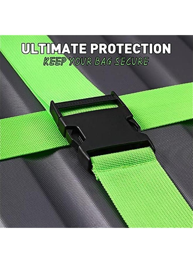 BWSJ Luggage Stra 4 PCS,  Travel Belt Suitcase Strap, 74 x 2 Inches Suitcase Stra Wide Adjustable ing Luggage Stra Travel Belts Accessories for Travel Bag Closure - Image 4