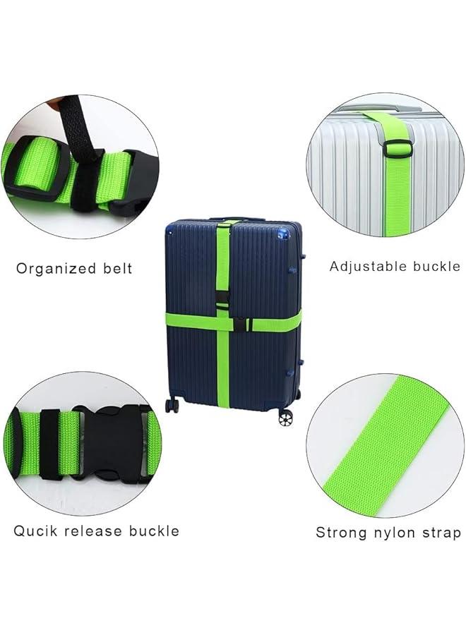 BWSJ Luggage Stra 4 PCS,  Travel Belt Suitcase Strap, 74 x 2 Inches Suitcase Stra Wide Adjustable ing Luggage Stra Travel Belts Accessories for Travel Bag Closure - Image 5