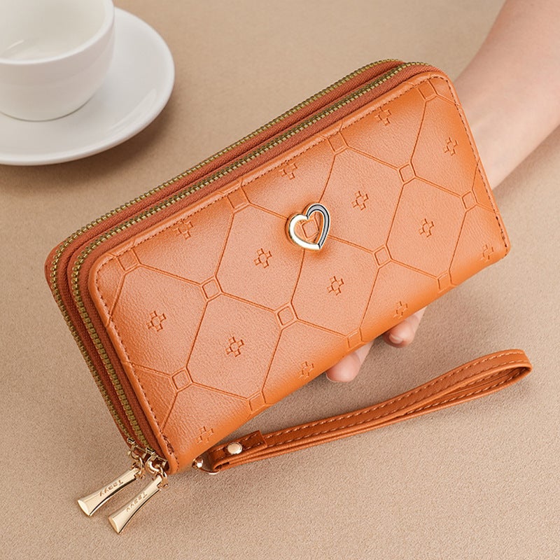 Multifunctional Solid Color PU Leather Wallet, RFID Blocking Design Portable Daily Storage Purse for Cards Cash Coin Business Use - Image 1