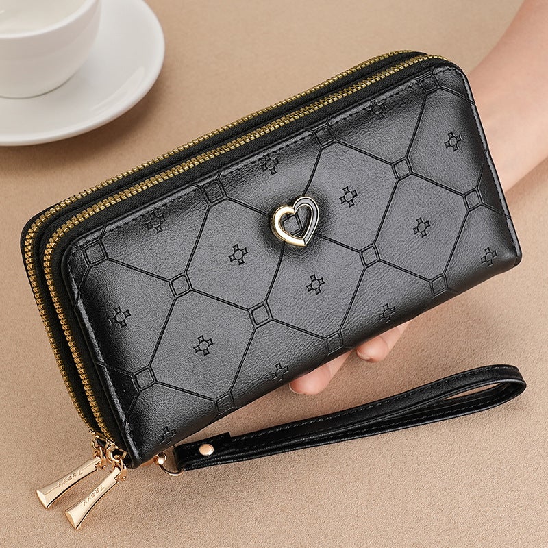 Multifunctional Solid Color PU Leather Wallet, RFID Blocking Design Portable Daily Storage Purse for Cards Cash Coin Business Use - Image 3