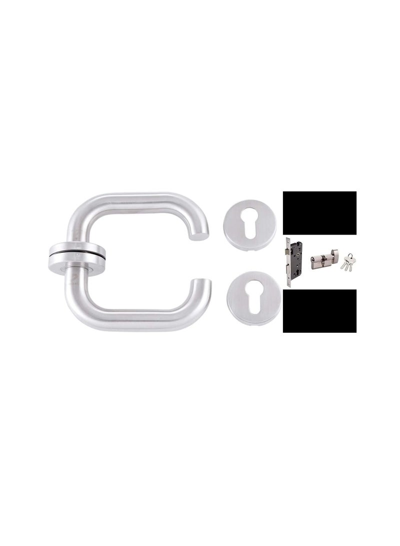 ABBASALI Rose Rosette Lever Mortise Door Handle U Type Lockset with One Side Knob - Image 1