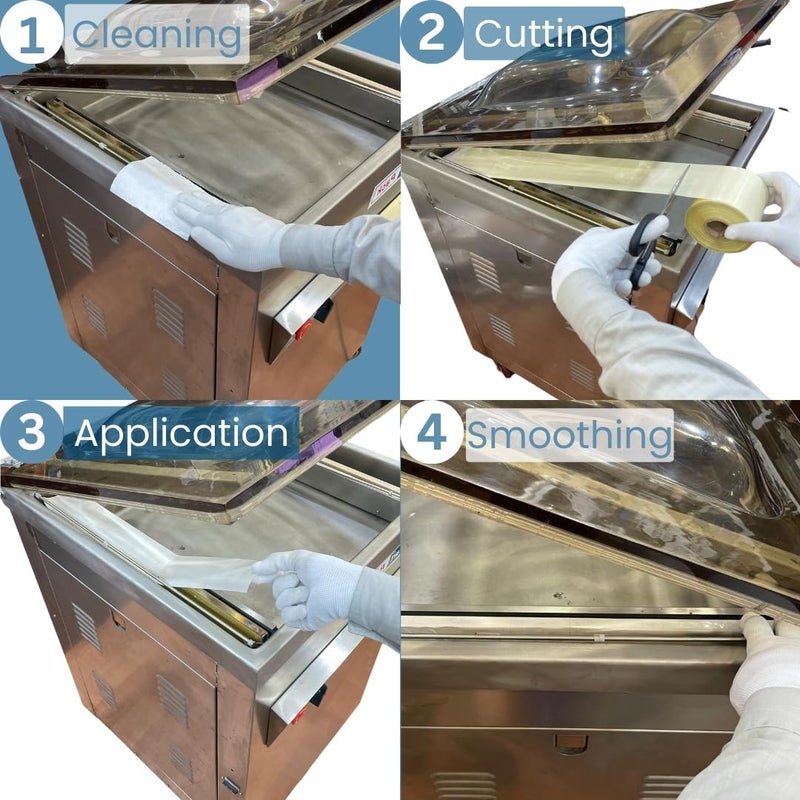 Smartpack Adhesive Teflon Tape Roll For Packaging of Sealing Machine Spare Parts | Adhesive Tape, Heating Tape, Heat Masking Tape, Industrial Coated Glass Tape | 1 Roll 3 INCH X 10M - Image 3