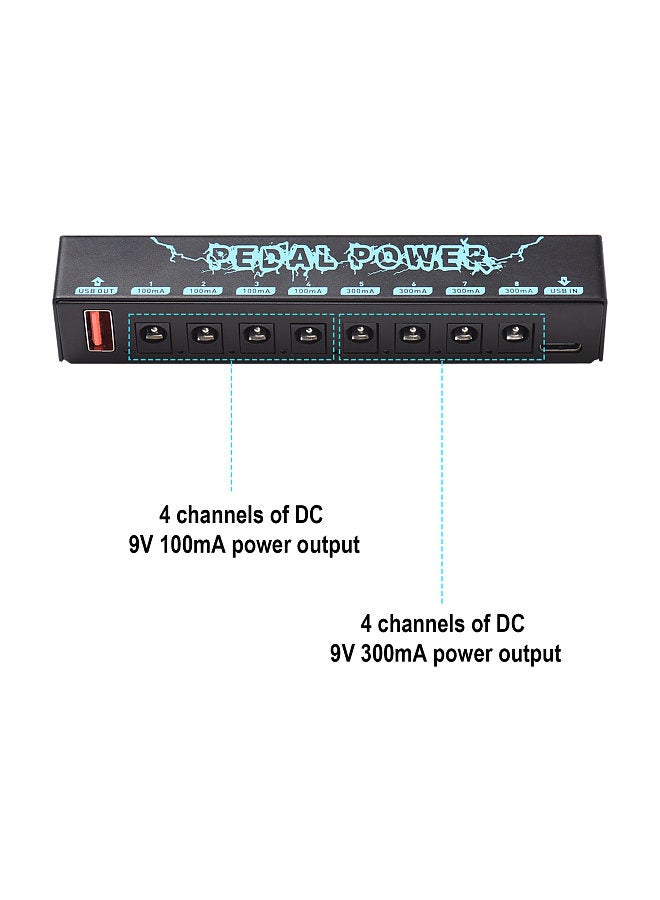 Generic Guitar Pedal Power Guitar Effector Power Supply 8 Isolated DC Output Isolated Power USB IN 5V 2.1A & 8 DC OUT 9V & 1 USB OUT  - Image 4