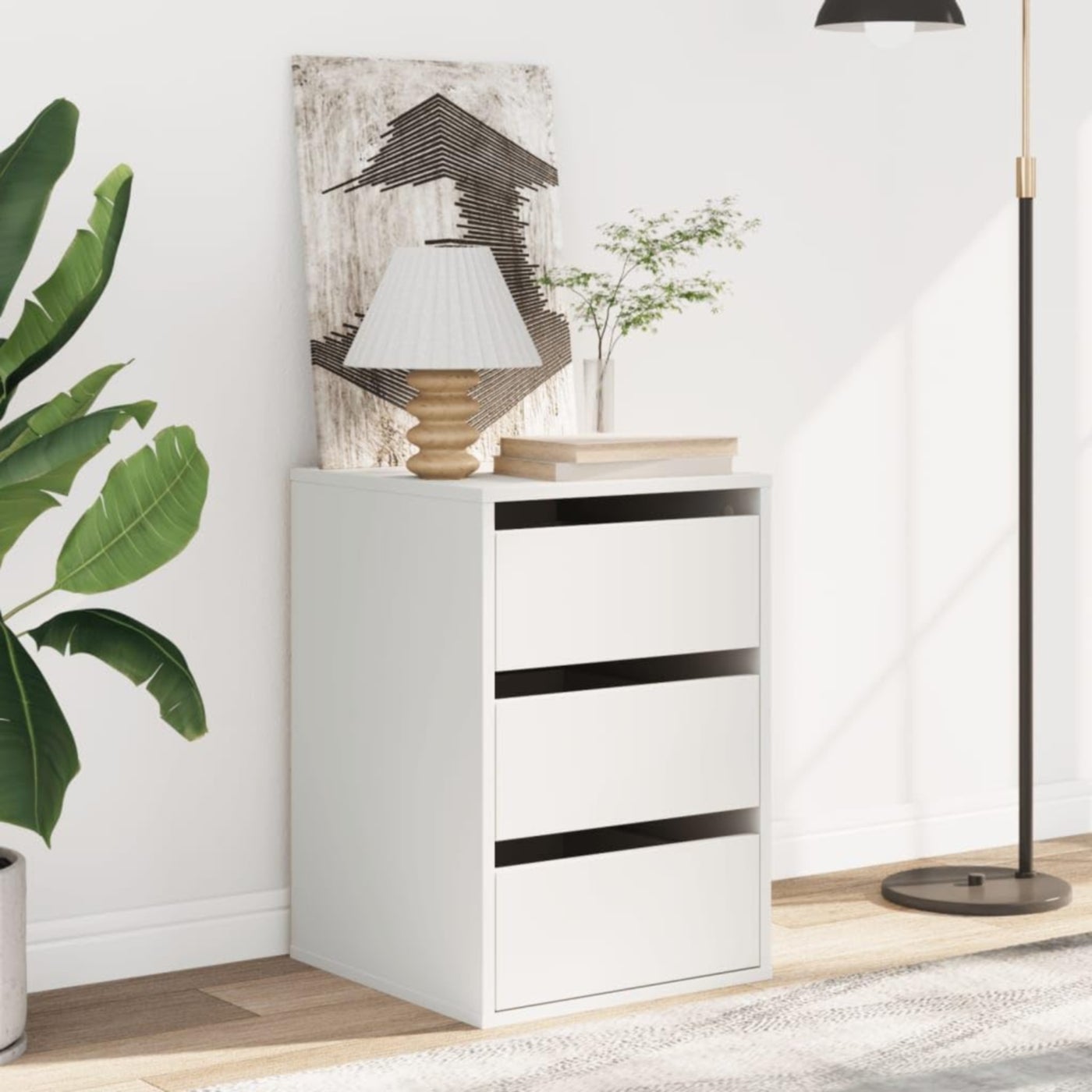 Modern MDF nightstand - Height 60 cm - Width 40 cm - Depth 36 cm, from Furniture Store.