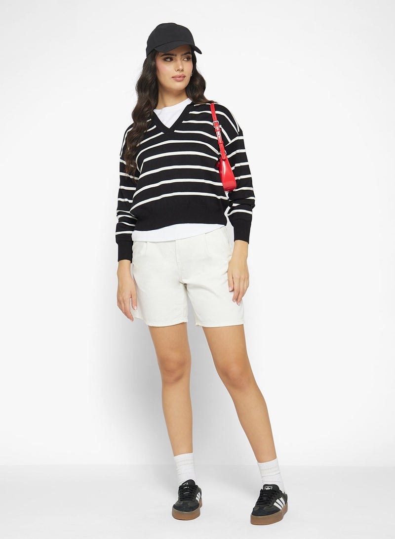 Ginger Polo Neck Stripe Jumper - Image 5
