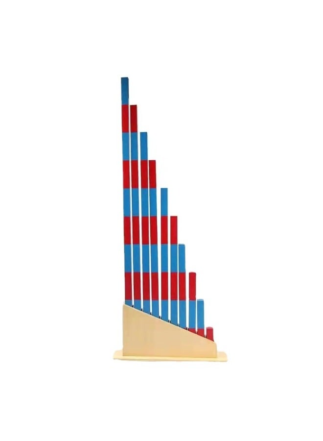 Montessori Teaching Aids International Edition Red Stick/Red Blue Stick Sensory Math Series Early Childhood Teaching AIDS-Color:International Red And Blue Stick  - Image 3