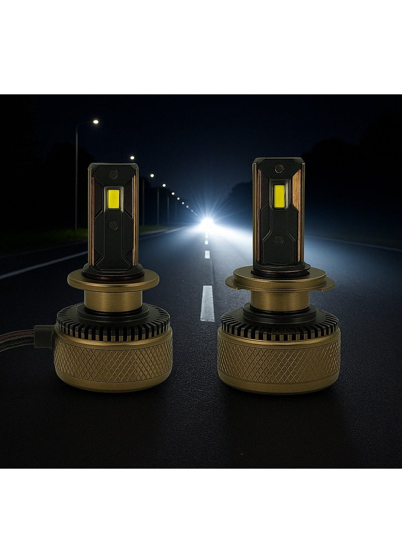 طقم ليد للسيارة H11 بقوة 200 واط – إضاءة فائقة مع نظام تبريد ذكي 2 قطعة - Image 1