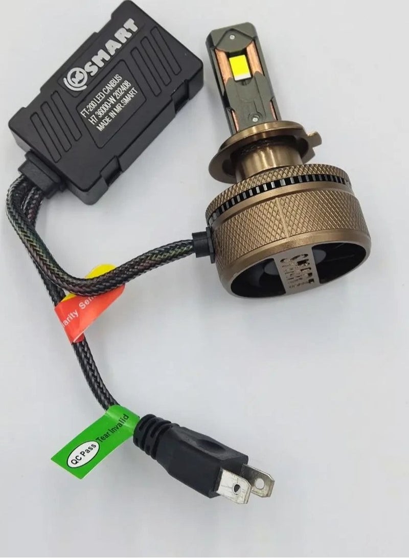 طقم ليد للسيارة H11 بقوة 200 واط – إضاءة فائقة مع نظام تبريد ذكي 2 قطعة - Image 3