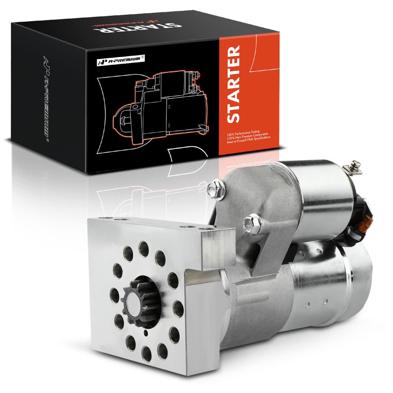 محرك بدء تشغيل APremium متوافق مع شيفروليه SBC BBC GMC 262 305 307 327 350 454 مع ترس حلقي 153 أو 168 سن 12V 14KW 10 أسنان في اتجاه عقارب الساعة استبدال S114823 S114823S