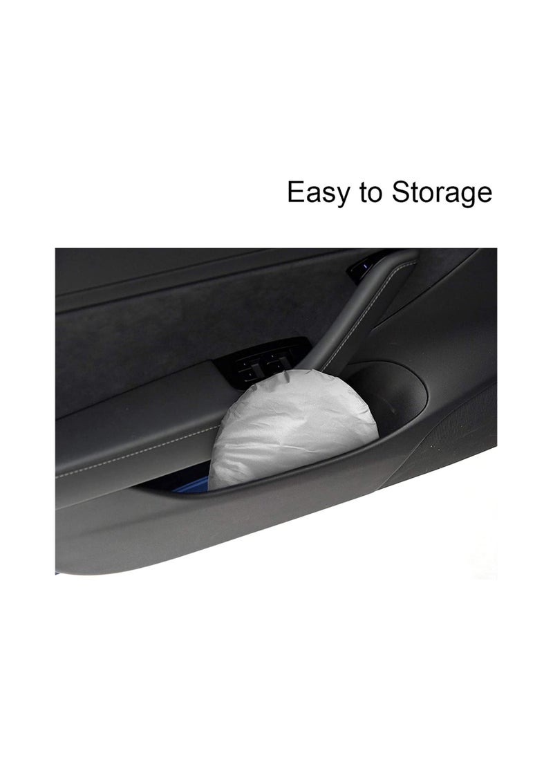 Generic - Tesla Model Y & Model 3 Windshield Sunshade - Upgraded Folding Sun Visor Protector & Cover for 2022, Effective Sun Shade Solution - Image 1