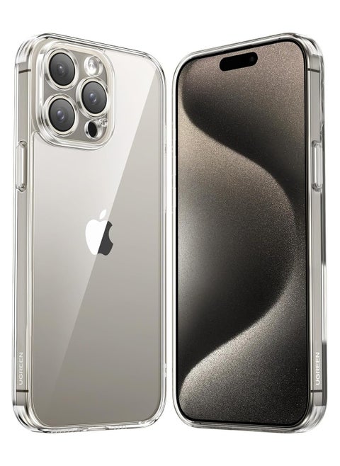 Case for iPhone 15 Pro 6.1-Inch, Soft TPU Transparent Slim Protective Phone Cover with Shock-Absorption, Support Wireless Charging (Clear)