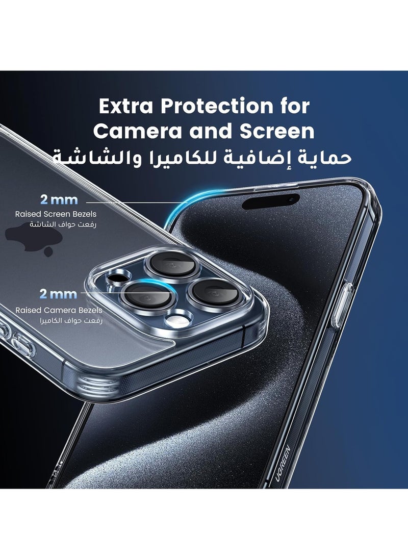 Generic - Case for iPhone 15 Pro 6.1-Inch, Soft TPU Transparent Slim Protective Phone Cover with Shock-Absorption, Support Wireless Charging (Clear) - Image 1