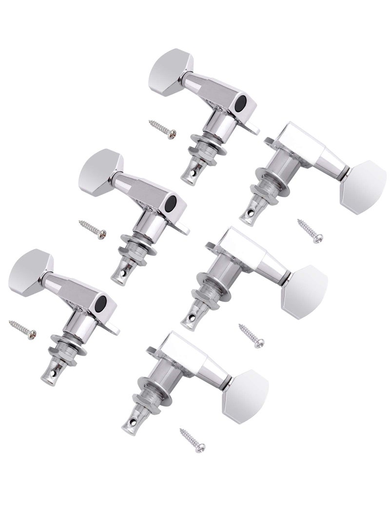 Holmer Sealed String Tuning Pegs Tuning Machines Grover Machine Heads Tuners Tuning Keys 3 Left 3 Right for Acoustic Guitar or Electric Guitar Chrome. - Image 2