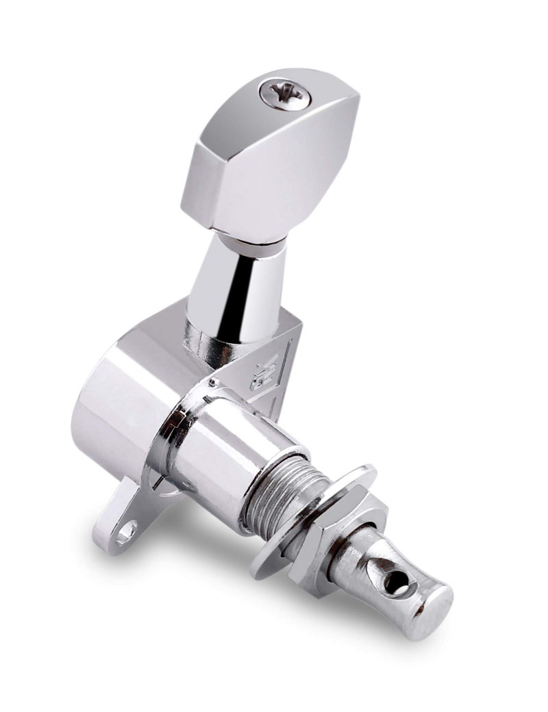Holmer Sealed String Tuning Pegs Tuning Machines Grover Machine Heads Tuners Tuning Keys 3 Left 3 Right for Acoustic Guitar or Electric Guitar Chrome. - Image 5
