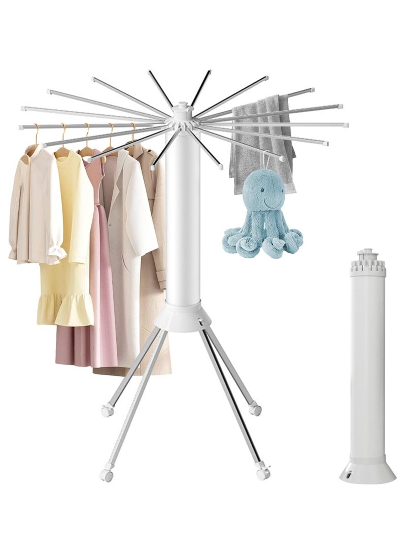 DubaiGallery Tripod Clothes Airer Folding Indoor Portable Clothes Airer Clothes Airer No Assembly Pasta Coat Rack Foldable 16 Drying Bars Capacity 50kg  - Image 1