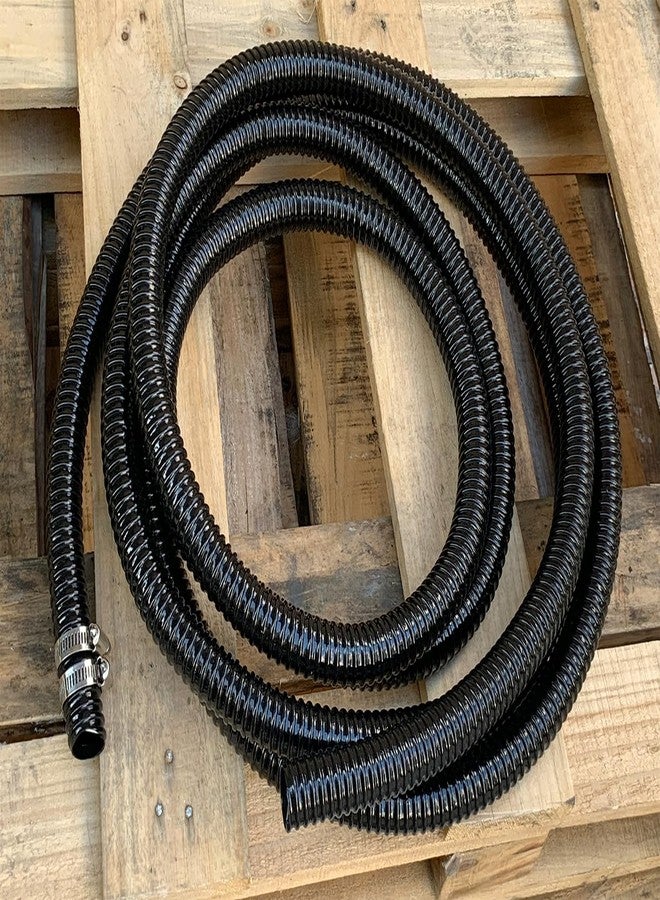 خرطوم تصريف مضخة حوض البركة مقاس 1.5 بوصة، خرطوم مياه مموج، أنبوب PVC أسود بطول 10 أقدام - Image 5