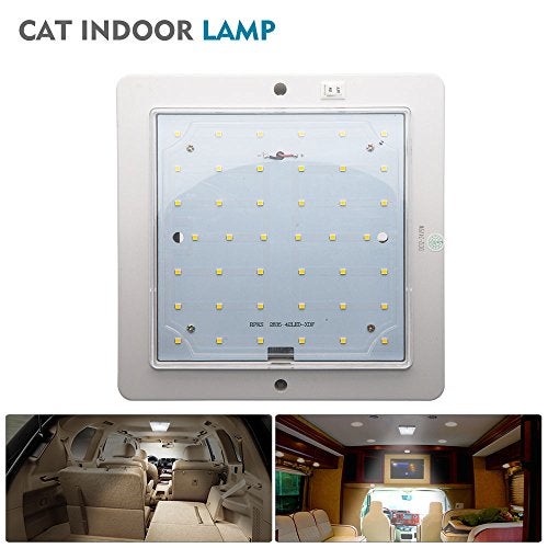 MASO RV Interior Light LED Ceiling Dome Lights 12V 9W 7.8 Inch Downlight Campervan Caravan Motorhome Chrome Cold White - Image 2