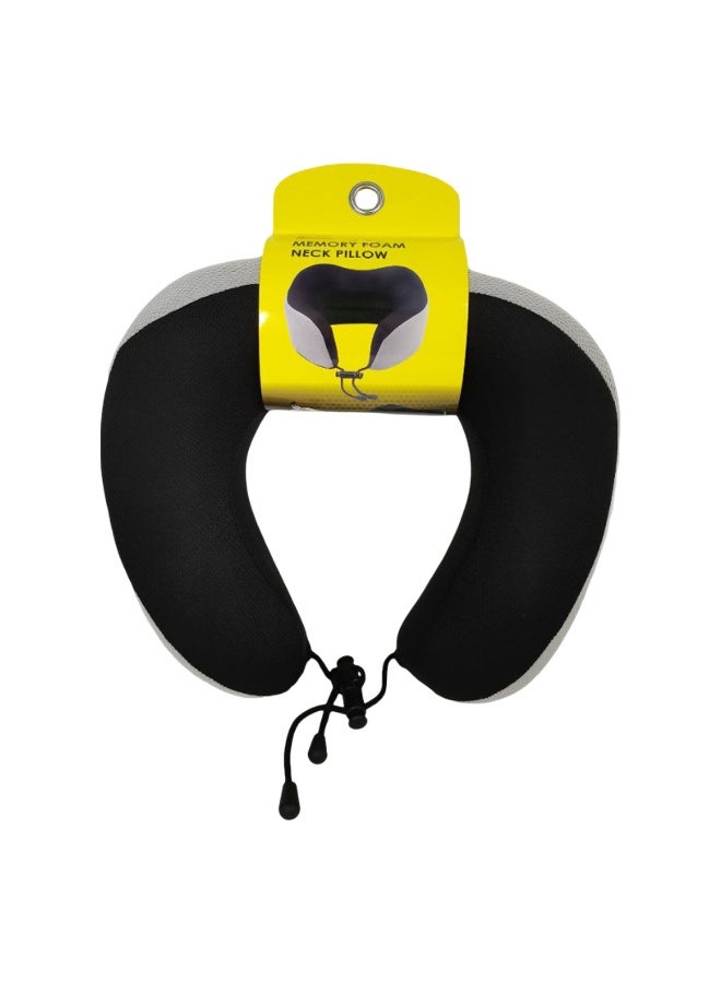 3 اكس ار وسادة رقبة للسفر من إسفنج الذاكرة عالي الكثافة من 3XR - تصميم مريح على شكل حرف U مع رباط إغلاق قابل للتعديل، وغطاء مخملي فائق النعومة، ودعم 360 درجة للسيارة والطائرة والقطار والمكتب (أسود/رمادي) - Image 4