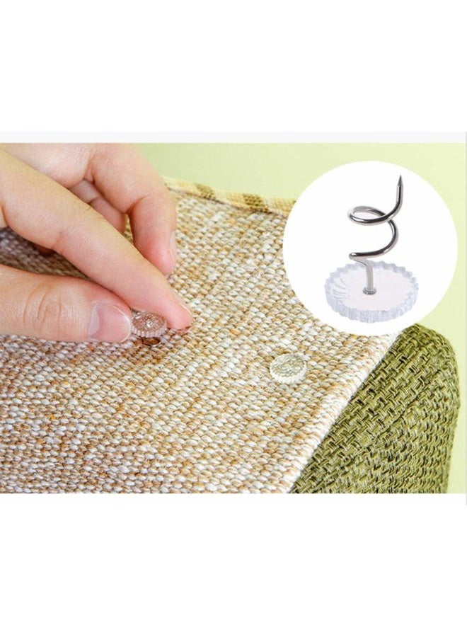 TOPYHL 50 Pcs Clear Heads Twist Pins for Upholstery, Holds Slipcovers/Bedskirts/Drapes and Other Fabric and Materials Securely in Place, Bed Skirt Pins for Sewing and Home Decor  - Image 3