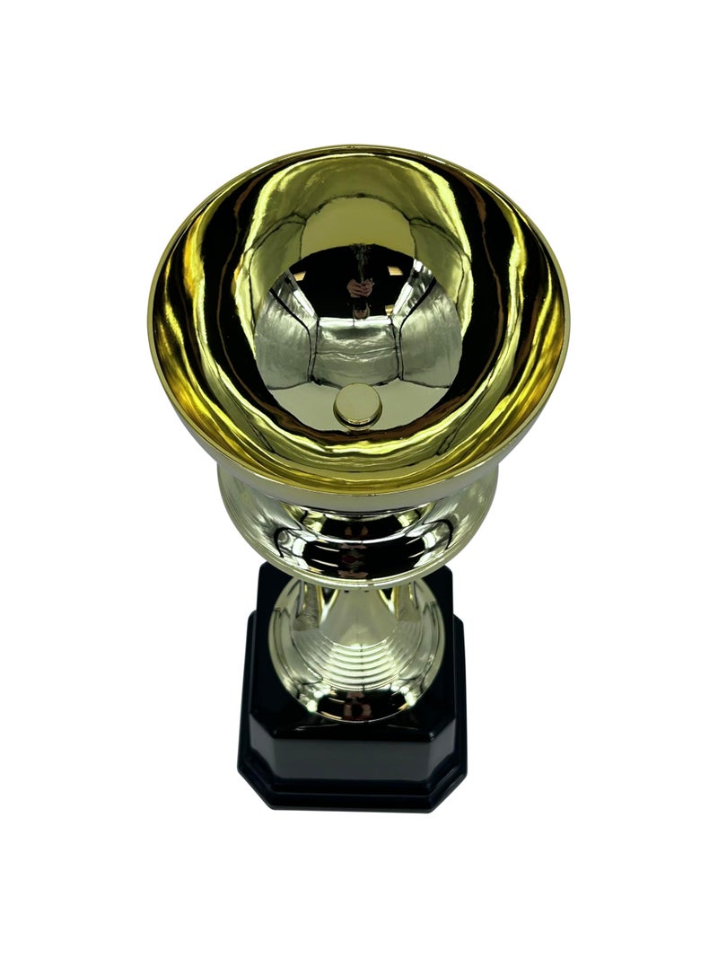 Express Medals XLarge 21.5 Inch Gold Trophy Cup with Black Base, Large Ceremonial Award, Classic Chalice Design, No Handles - Image 4