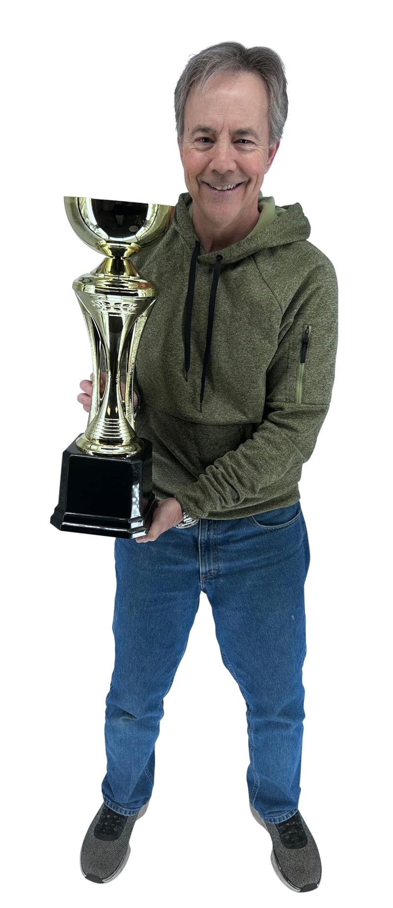 Express Medals XLarge 21.5 Inch Gold Trophy Cup with Black Base, Large Ceremonial Award, Classic Chalice Design, No Handles - Image 2