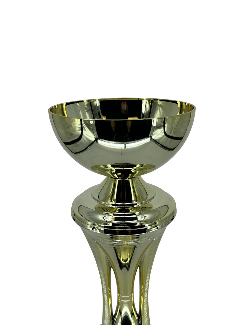 Express Medals XLarge 21.5 Inch Gold Trophy Cup with Black Base, Large Ceremonial Award, Classic Chalice Design, No Handles - Image 5