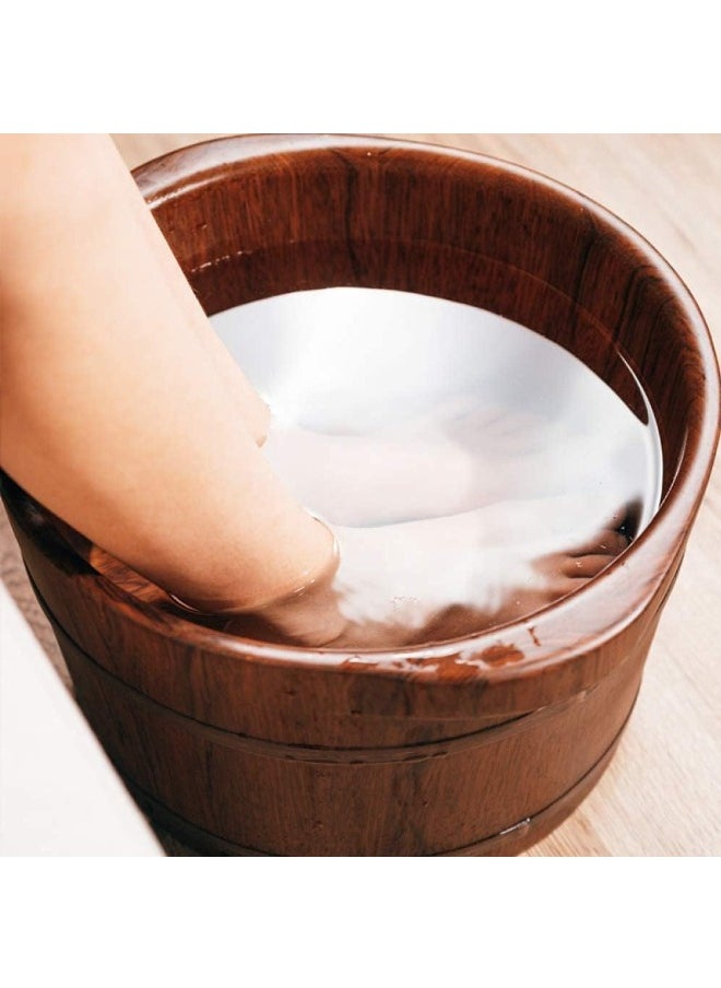 globalstar - Globalstar Thick Wooden Pedicure Barrel - Sturdy Foot Soak Tub for Spa-like Relaxation - Image 1