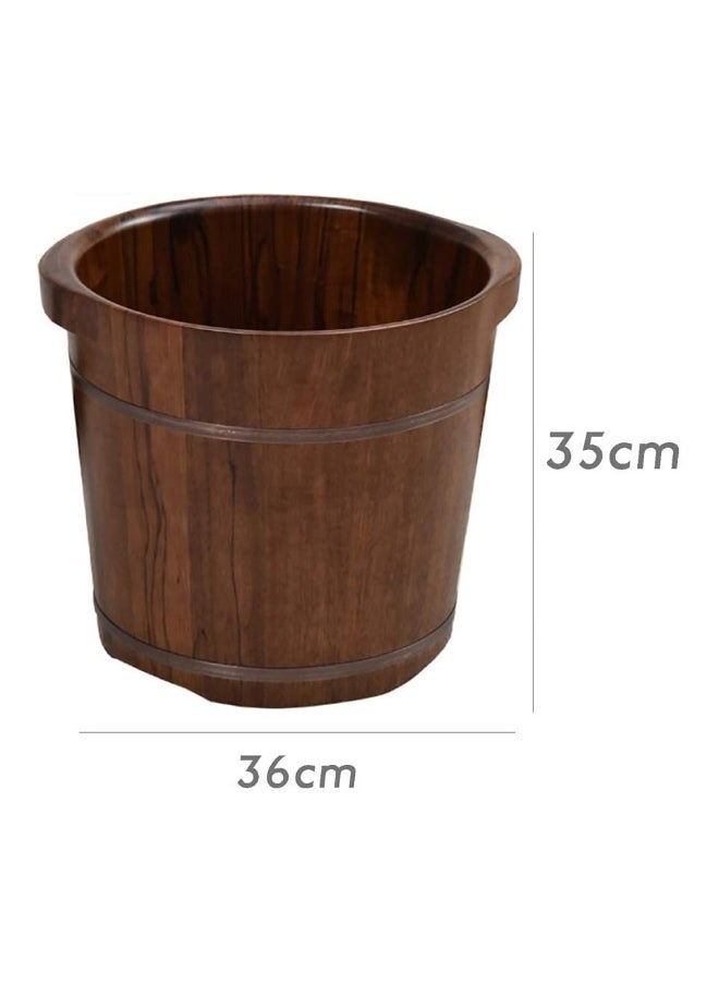 globalstar - Globalstar Thick Wooden Pedicure Barrel - Sturdy Foot Soak Tub for Spa-like Relaxation - Image 1