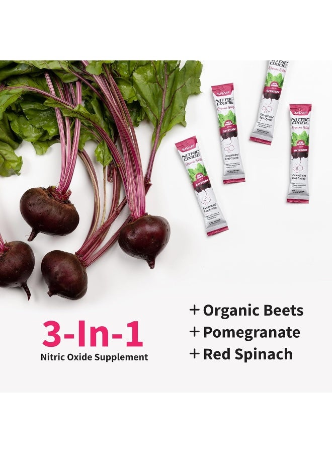 SNAP SUPPLEMENTS - Organic Nitric Oxide Booster Beet Root Powder | Supports Blood Pressure, Heart Health, Natural Energy | Circulation Superfood (Single Serve Packs) - Image 3