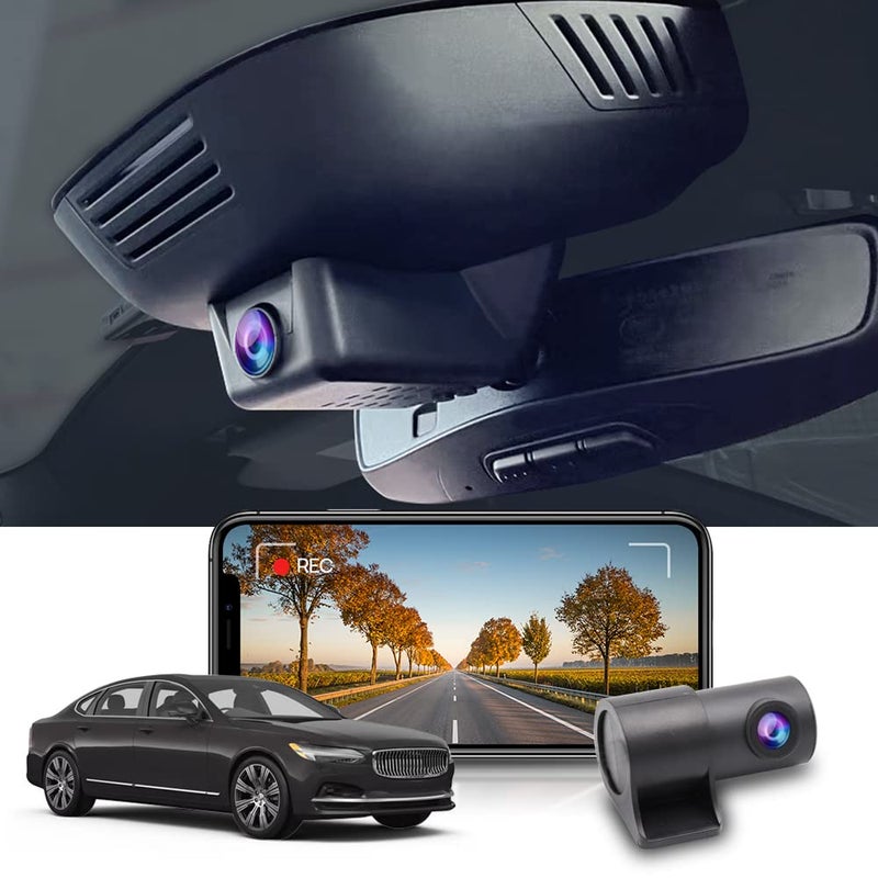 Fitcamx Front 4KRear 1080P Dash Cam Adapts for Volvo XC60 V90 S90 20222026 B5 B6 T8 Model B OEM Style Dual HD Video Loop Recording Builtin WiFi APP GSensor Easy to Set 128GB Card - Image 2
